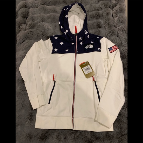 The North Face girl's XL full zip hoodie 2018 Winter Olympics USA